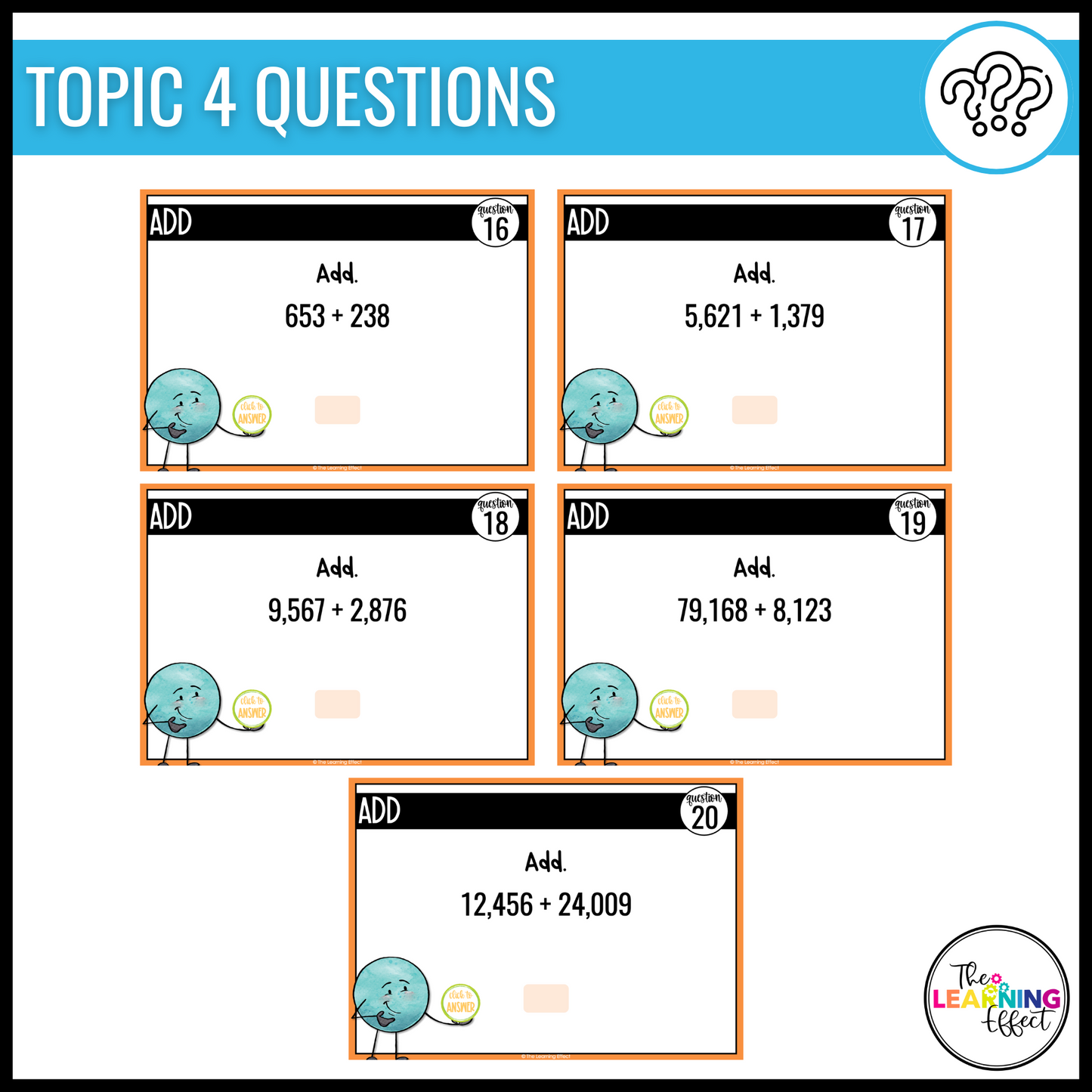 Adding and Subtracting Whole Numbers Google Slides | 4th Grade Digital Task Cards Activity