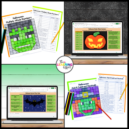 Holiday Math Color by Number and Pixel Art BUNDLE | Print and Digital Activities