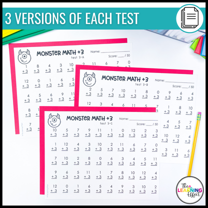 Addition Timed Tests | Math Fact Fluency Practice Worksheets and Tracker