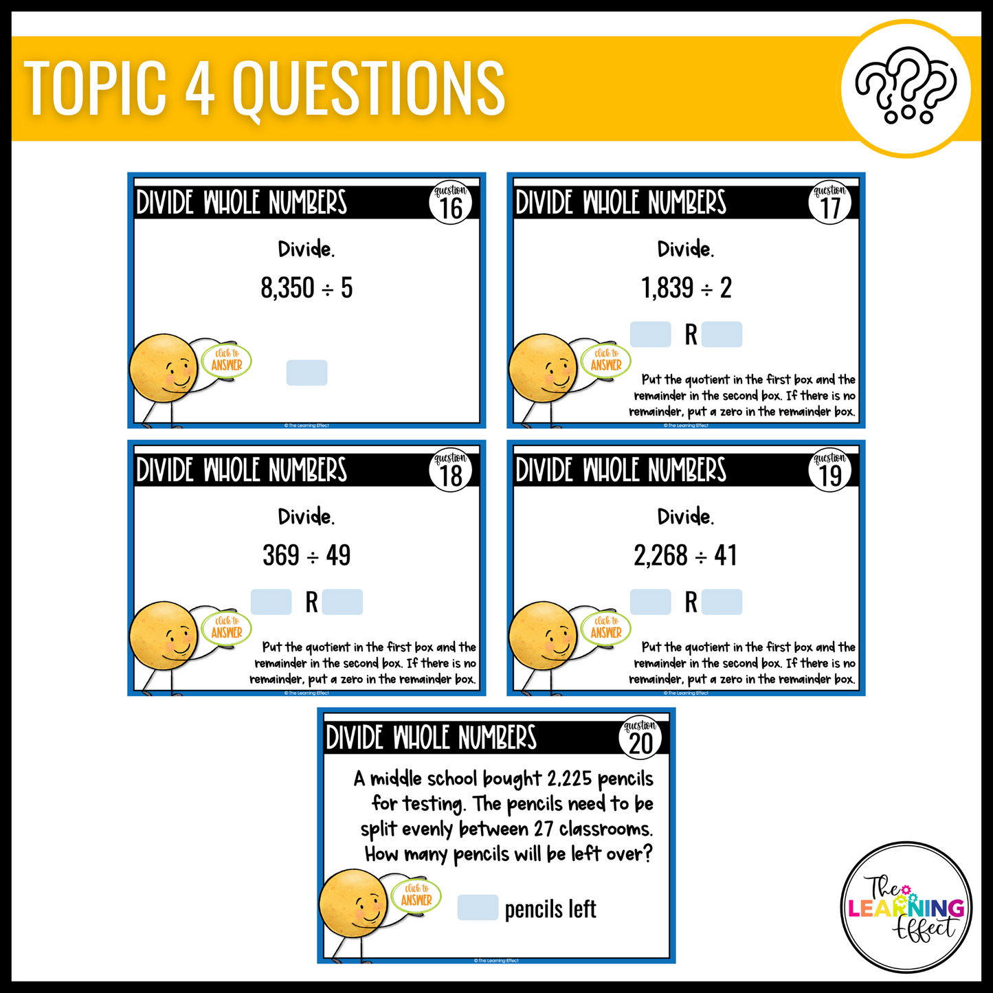 Decimal Operations and Division Google Slides | 6th Grade Digital Task Cards Activity