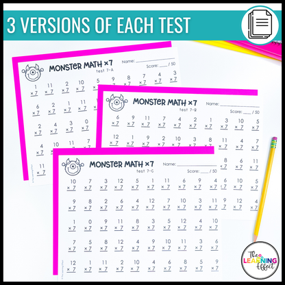 Multiplication Timed Tests | Math Fact Fluency Practice Worksheets and Tracker