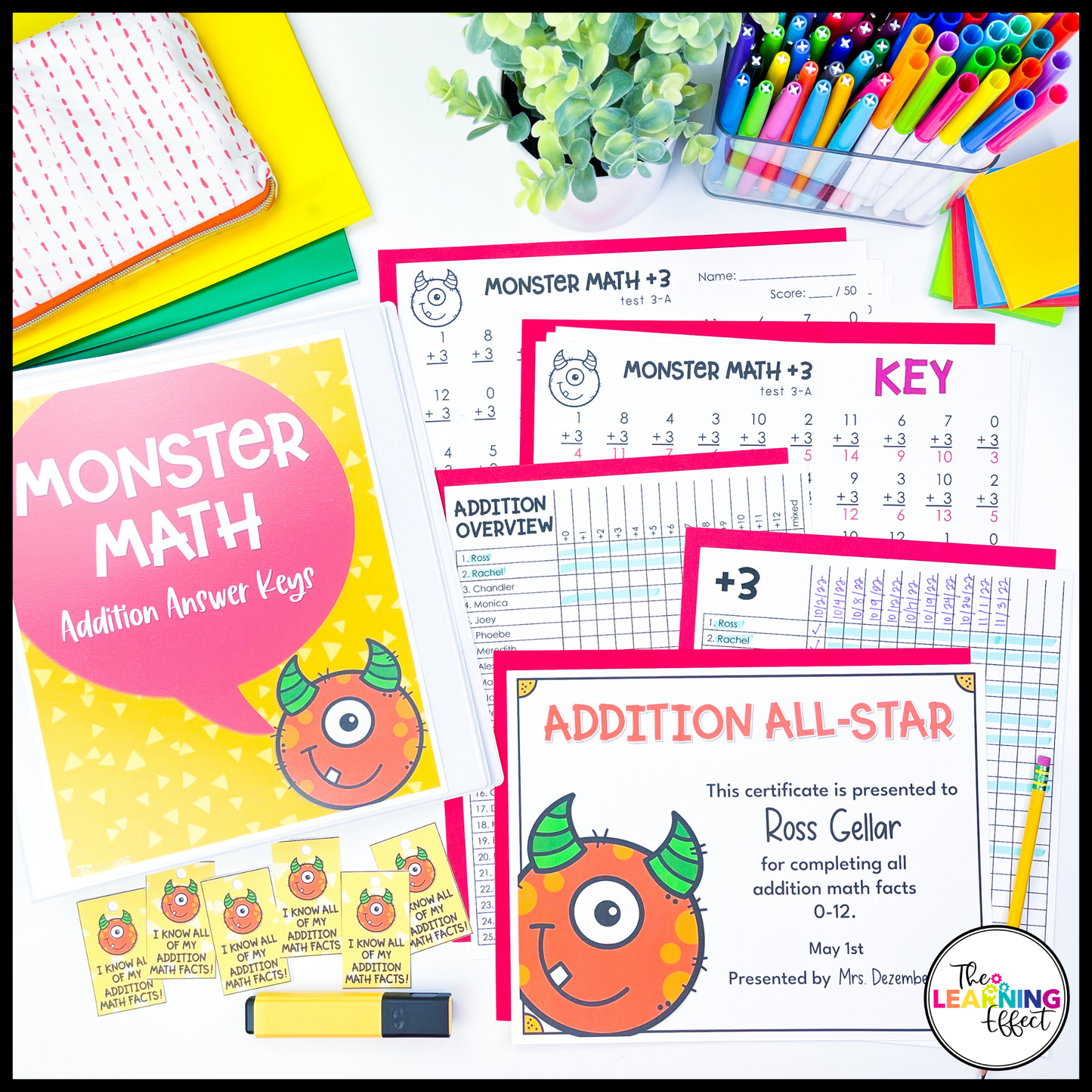 Math Fact Fluency Addition, Subtraction, Multiplication, and Division Timed Test BUNDLE