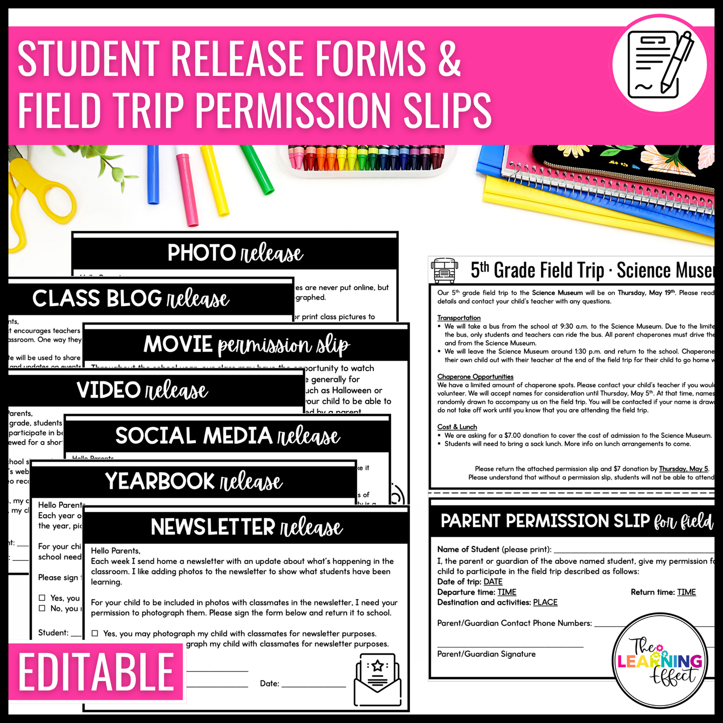 Back to School Forms BUNDLE | Classroom Checklists and Printables | Parent Packet
