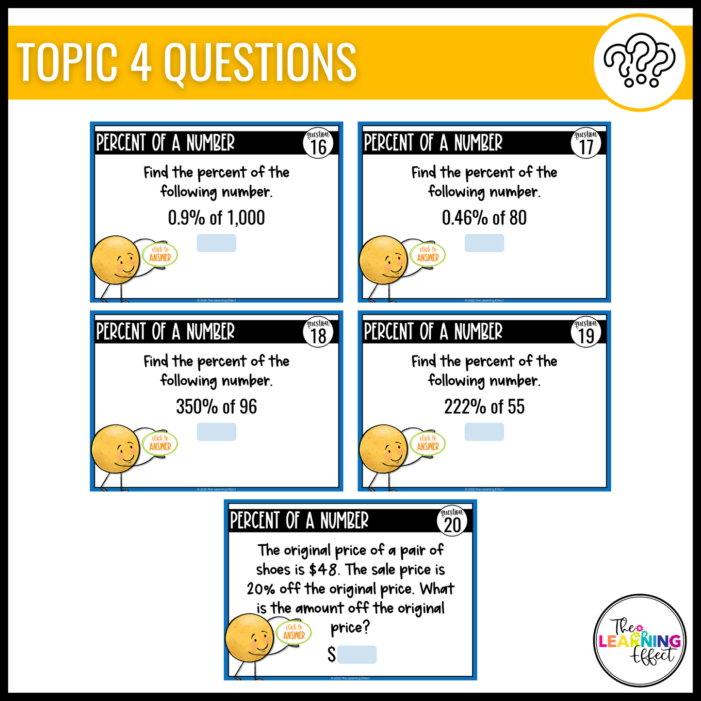 Fractions, Decimals, and Percents Google Slides | 6th Grade Digital Task Cards
