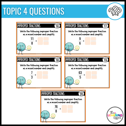 Operations with Fractions Google Slides | 4th Grade Digital Task Cards Activity