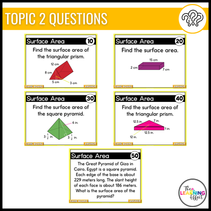 6th Grade Math Spiral Review #3 Game Show | End of Year Test Prep Activity