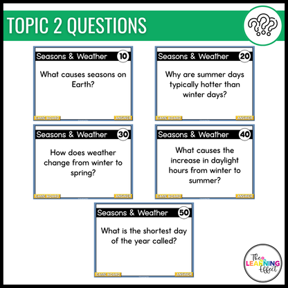 Weather Game Show | Science Review Test Prep Activity