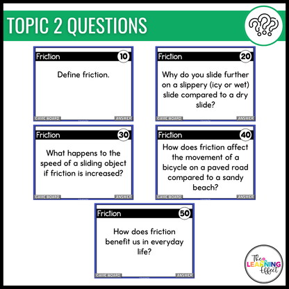 Force and Motion Game Show | Science Review Test Prep Activity