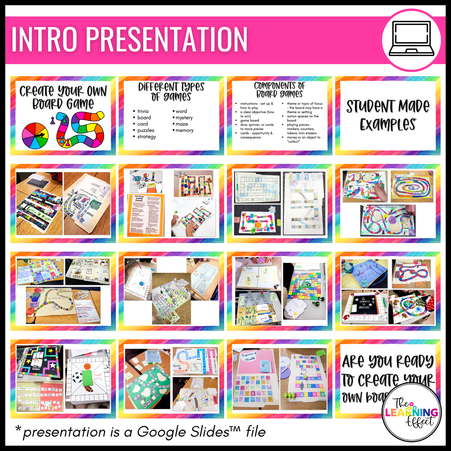 Create Your Own Board Game Project | Fun No Prep Activity | End of the Year