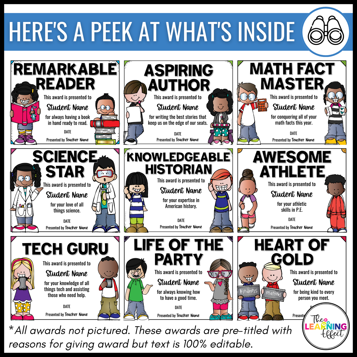 End of the Year Student Awards | Editable Certificate Templates