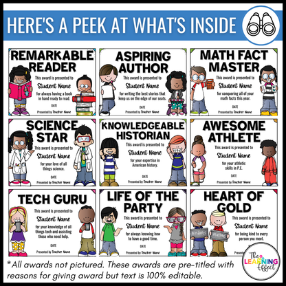 End of the Year Student Awards | Editable Certificate Templates