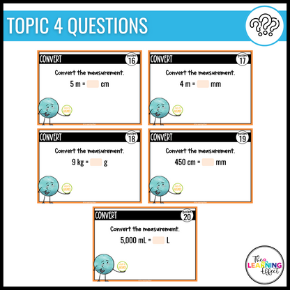 Metric System Measurement Google Slides | 4th Grade Digital Task Cards Activity