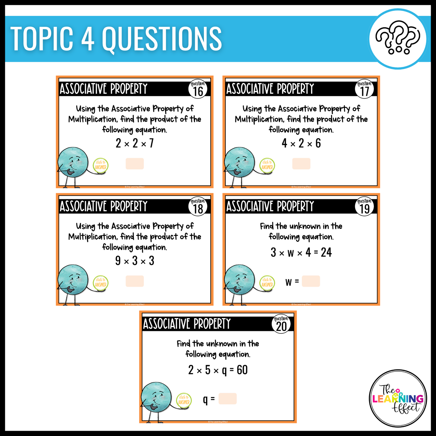 Multiplication and Division Google Slides | 4th Grade Digital Task Cards Activity