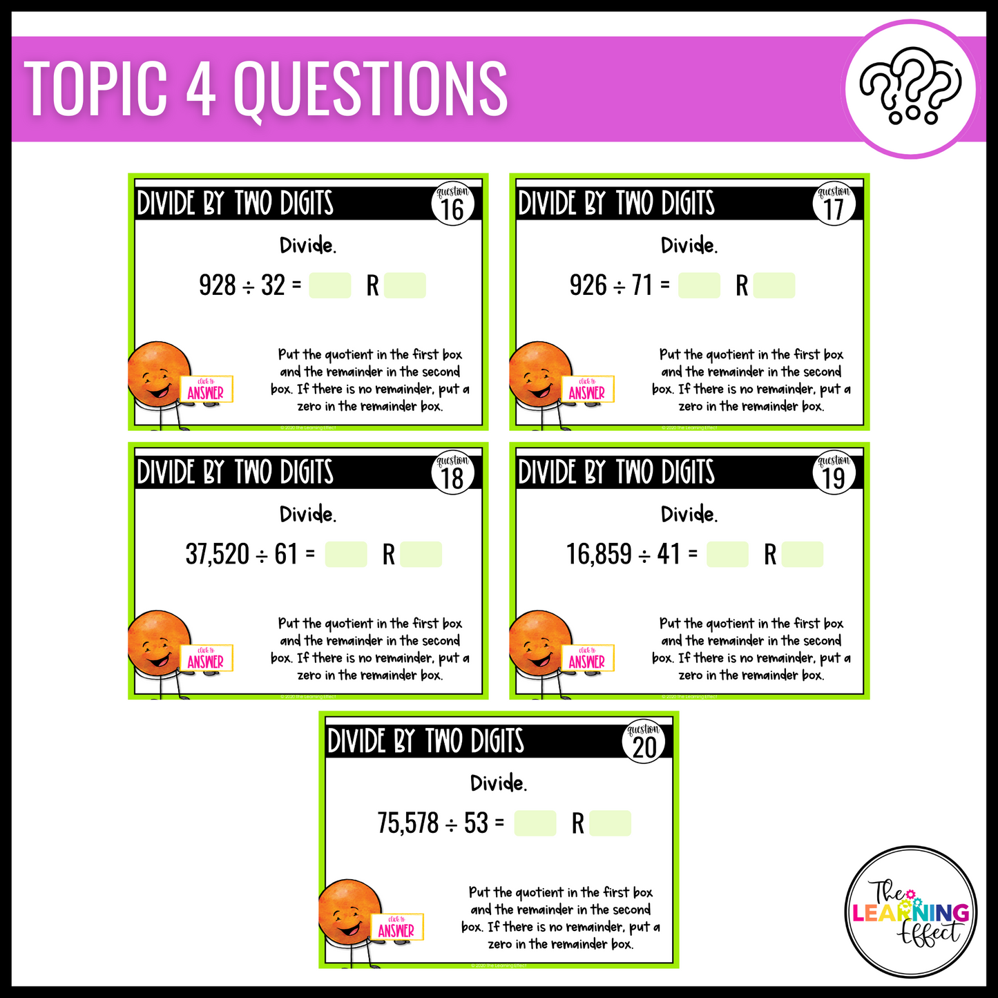 5th Grade Math Spiral Review #1 Google Slides | Digital Task Cards Test Prep Activity