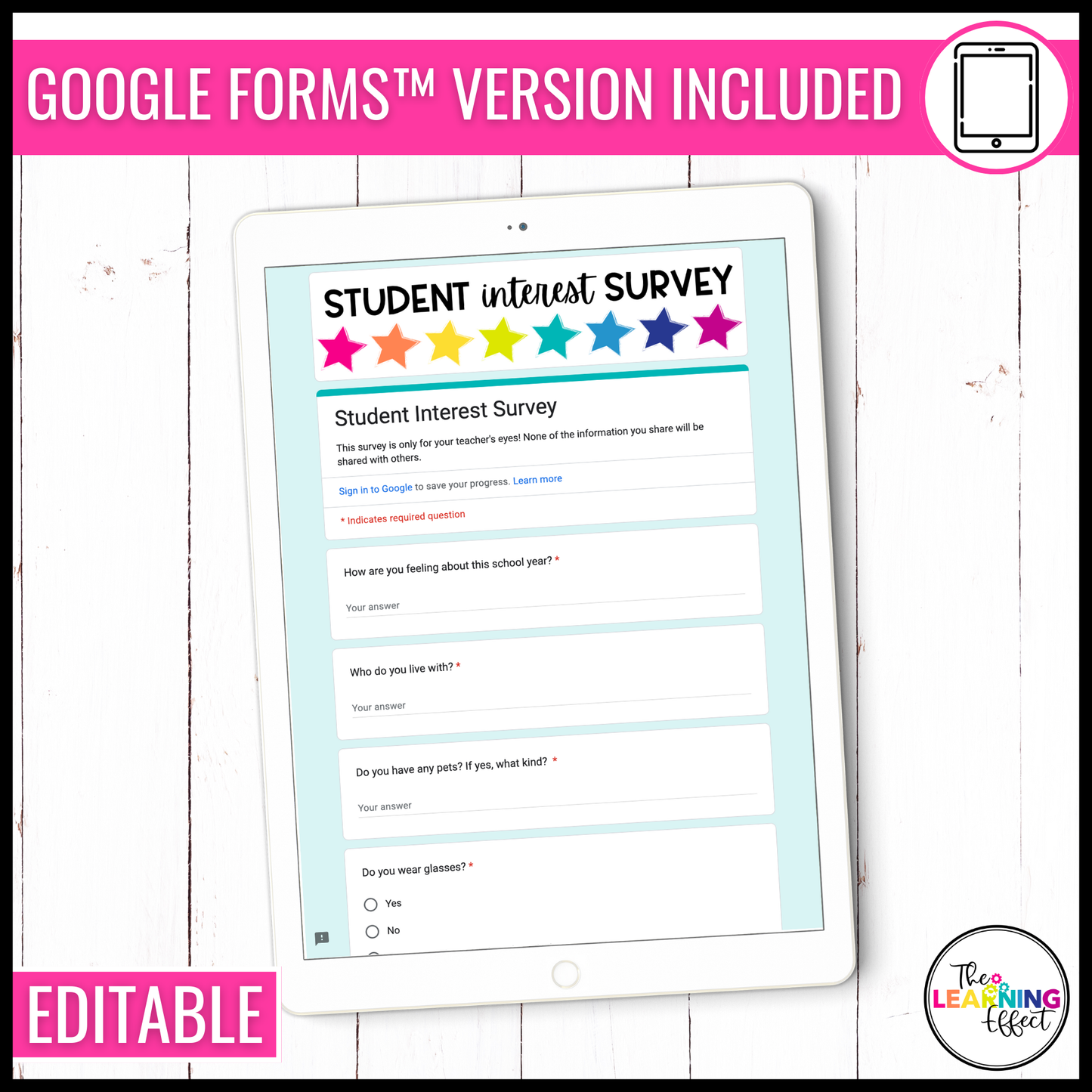 Student Interest Surveys and Questionnaires | All About Me Activity for Back to School