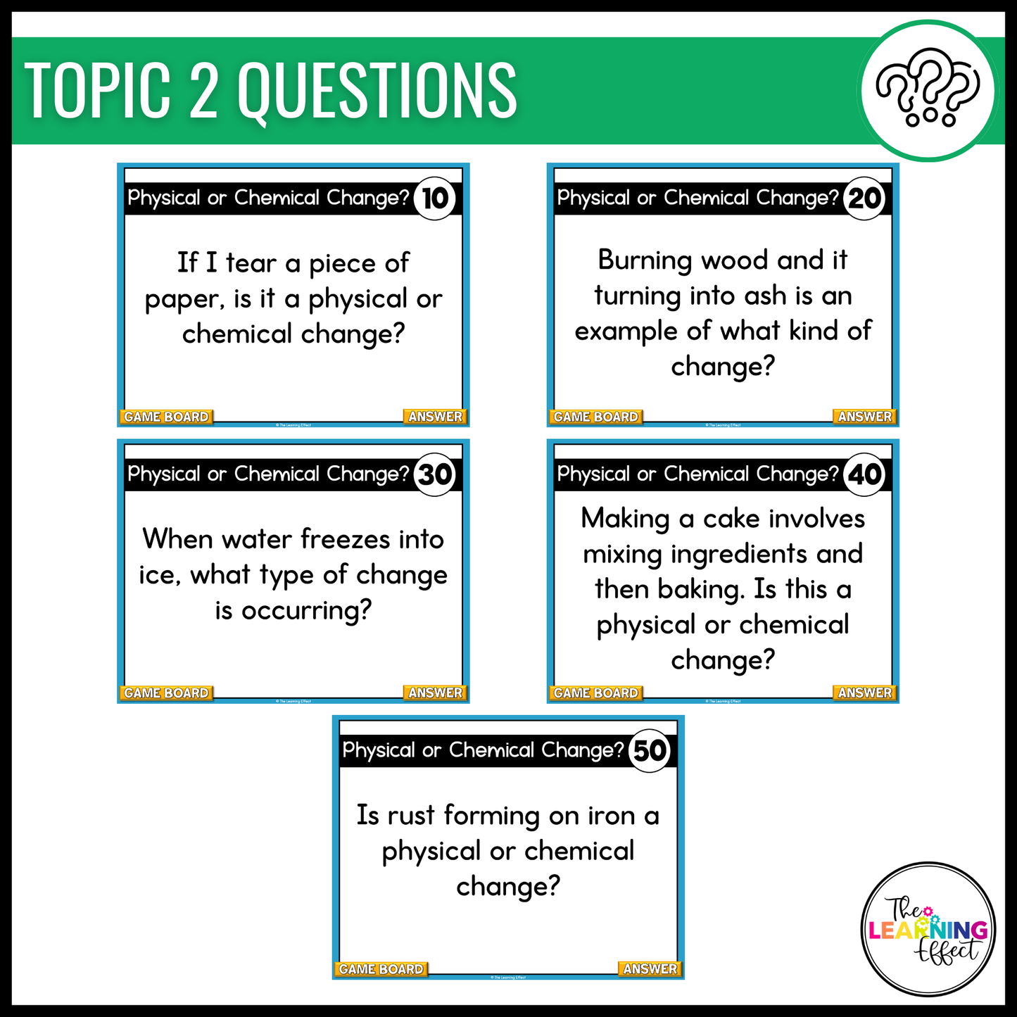 Matter Game Show | Science Review Test Prep Activity