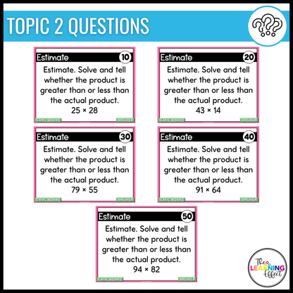 Multiply with Two-Digit Numbers Game Show | 4th Grade Multiplication Activity