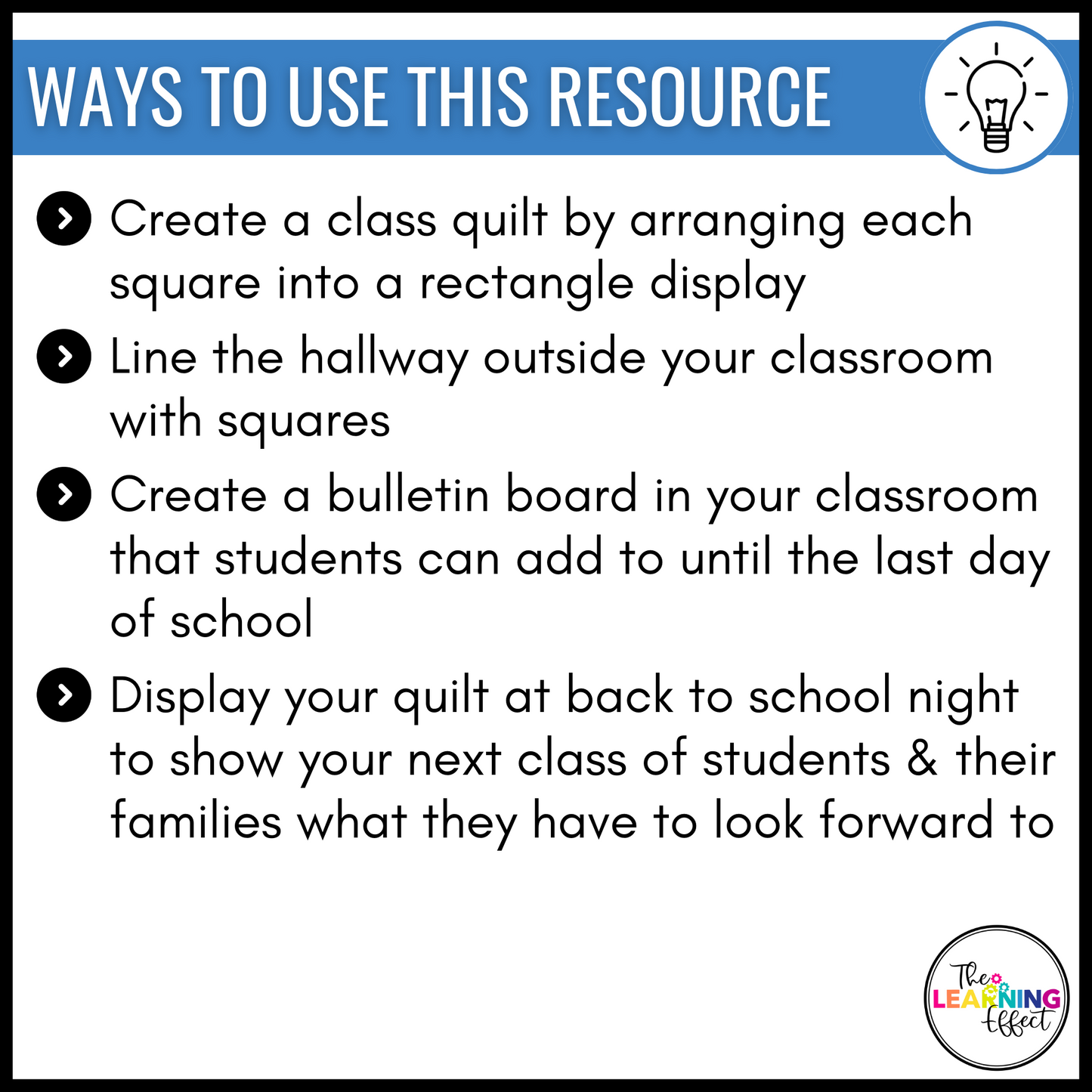 End of the Year Memory Quilt Reflection Activity | Bulletin Board Project