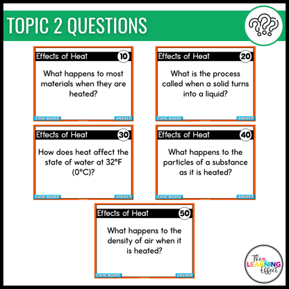 Heat Transfer Game Show | Science Review Test Prep Activity