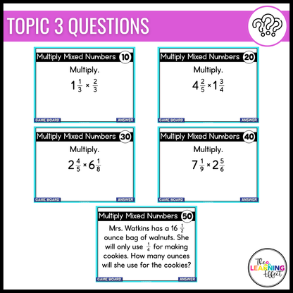 Multiplying and Dividing Fractions Game Show | 5th Grade Math Review Activity