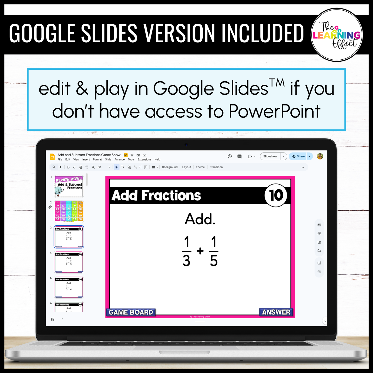 5th Grade Math Fractions Game Shows BUNDLE | Test Prep Review Activities