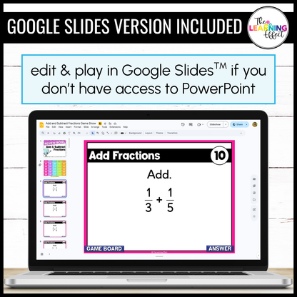 5th Grade Math Fractions Game Shows BUNDLE | Test Prep Review Activities