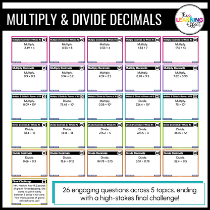 5th Grade Math Decimals Game Shows BUNDLE | Test Prep Review Activities