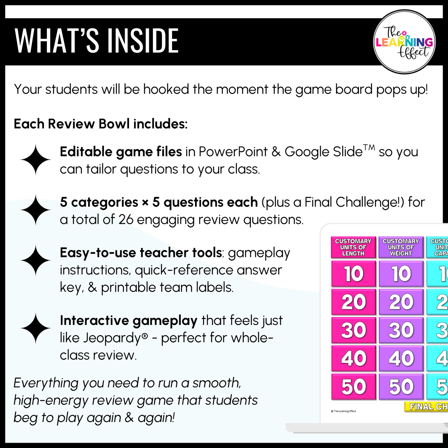 5th Grade Math Geometry and Measurement Game Shows | Test Prep Review Activities