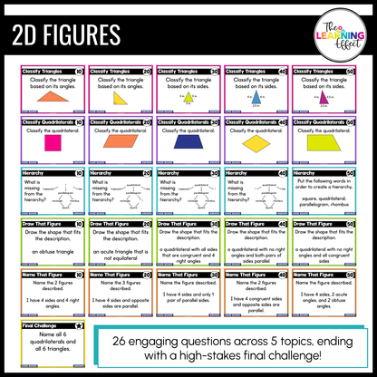 5th Grade Math Geometry and Measurement Game Shows | Test Prep Review Activities