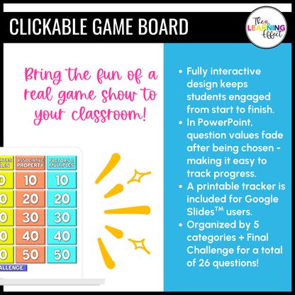 4th Grade Math Multiplication and Division Game Shows BUNDLE | Test Prep Review Activity