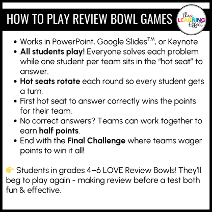4th Grade Math Fractions Game Shows | Test Prep Review Activities BUNDLE