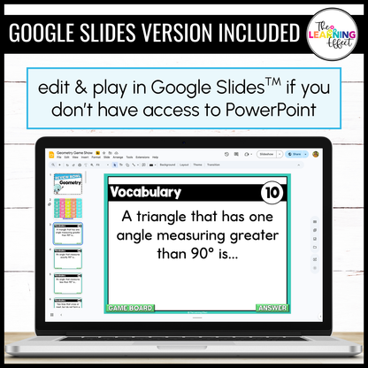 4th Grade Math Geometry and Measurement Game Shows BUNDLE | Test Prep Review Activities