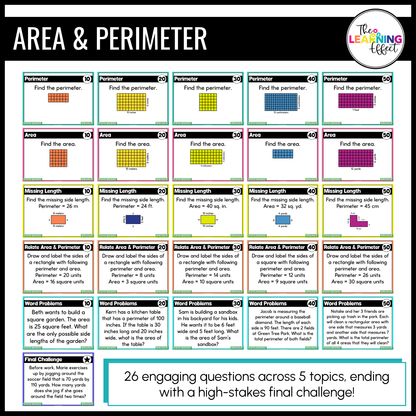 4th Grade Math Geometry and Measurement Game Shows BUNDLE | Test Prep Review Activities