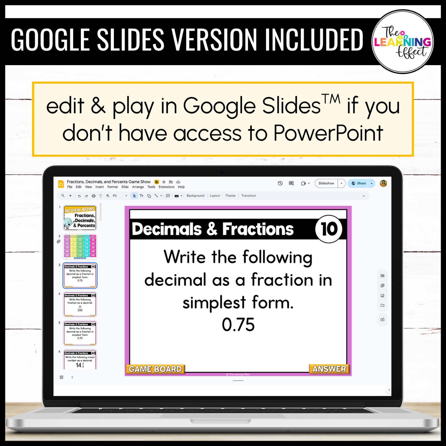 6th Grade Math Fraction, Decimal, and Percent Game Shows BUNDLE | Test Prep Review Activities