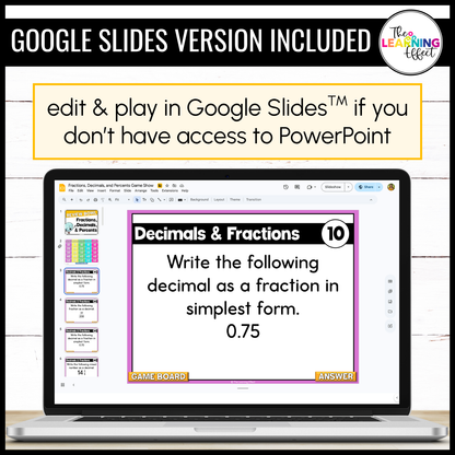 6th Grade Math Fraction, Decimal, and Percent Game Shows BUNDLE | Test Prep Review Activities