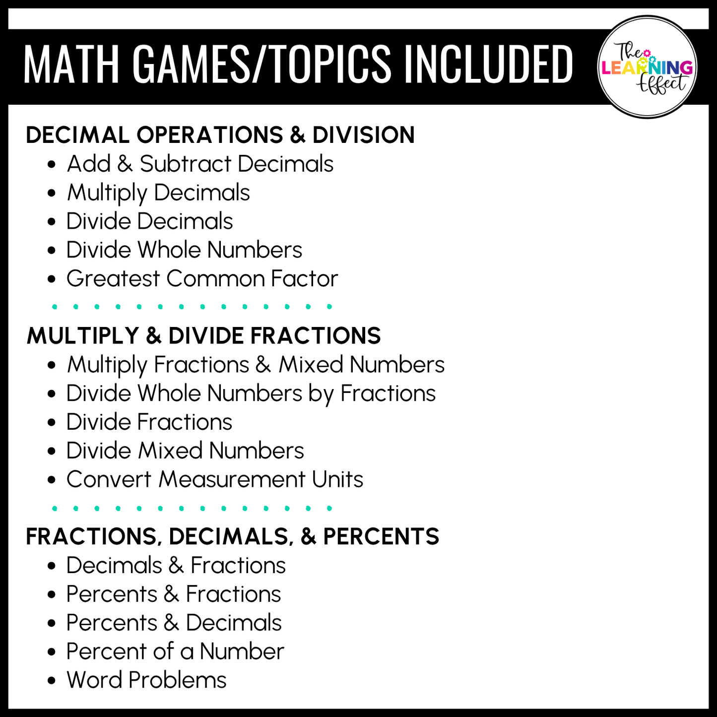 6th Grade Math Fraction, Decimal, and Percent Game Shows BUNDLE | Test Prep Review Activities