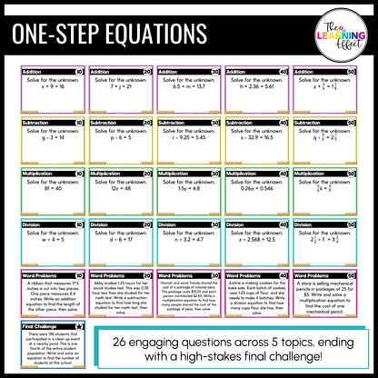 6th Grade Math Expressions and Equations Game Shows BUNDLE | Test Prep Review Activities