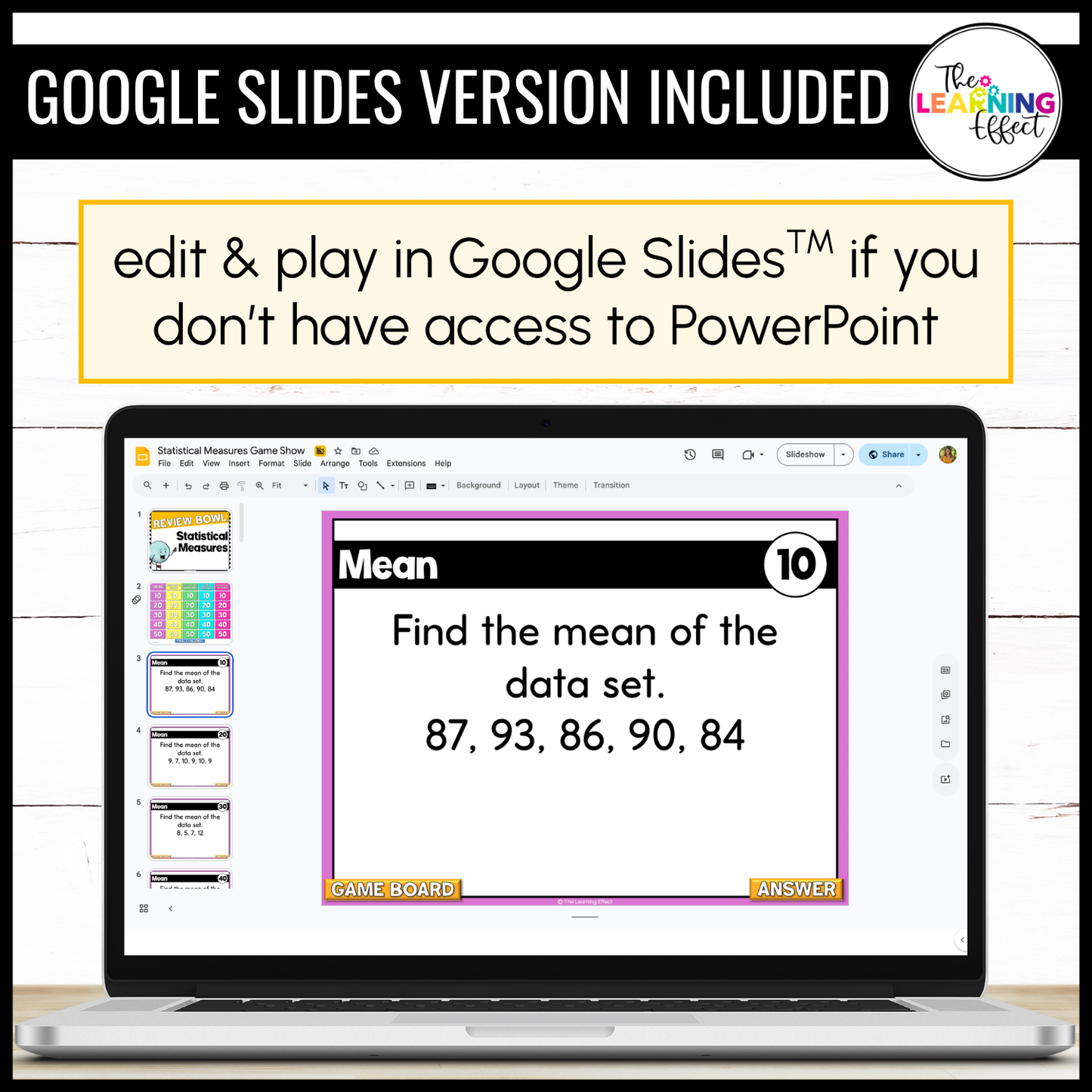 6th Grade Math Data and Statistics Game Shows BUNDLE | Test Prep Review Activities