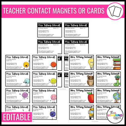 Meet the Teacher | Open House | Back to School Night Stations Templates | Editable