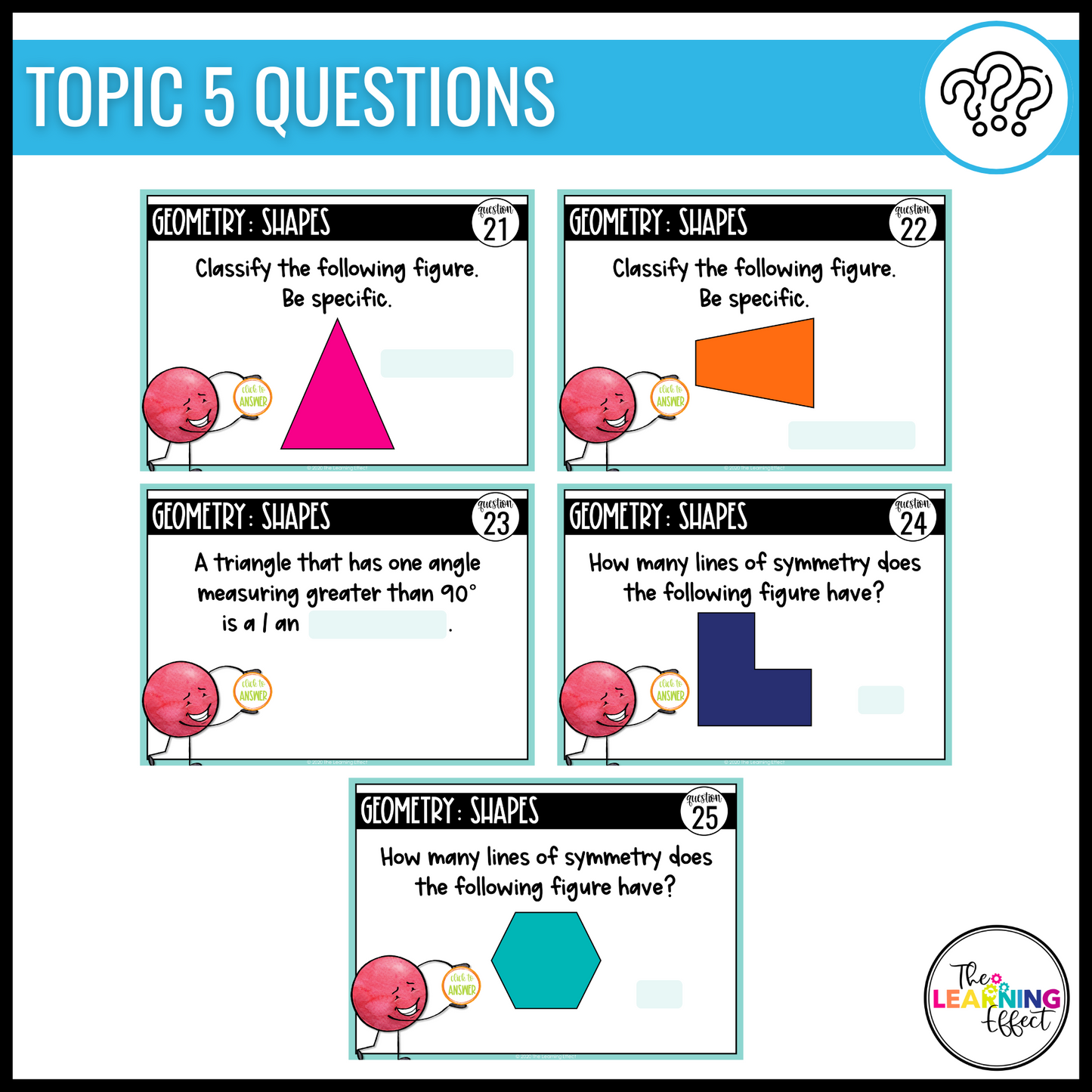 4th Grade Math Spiral Review #3 Google Slides | Digital Task Cards Test Prep Activity