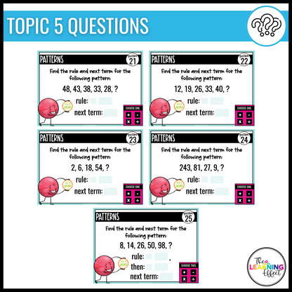 4th Grade Math Spiral Review #1 Google Slides | Digital Task Cards Test Prep Activity