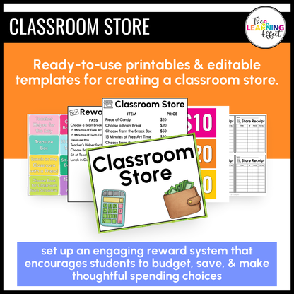 Classroom Economy System | Class Cash, Money, Jobs, Store Guide | Editable