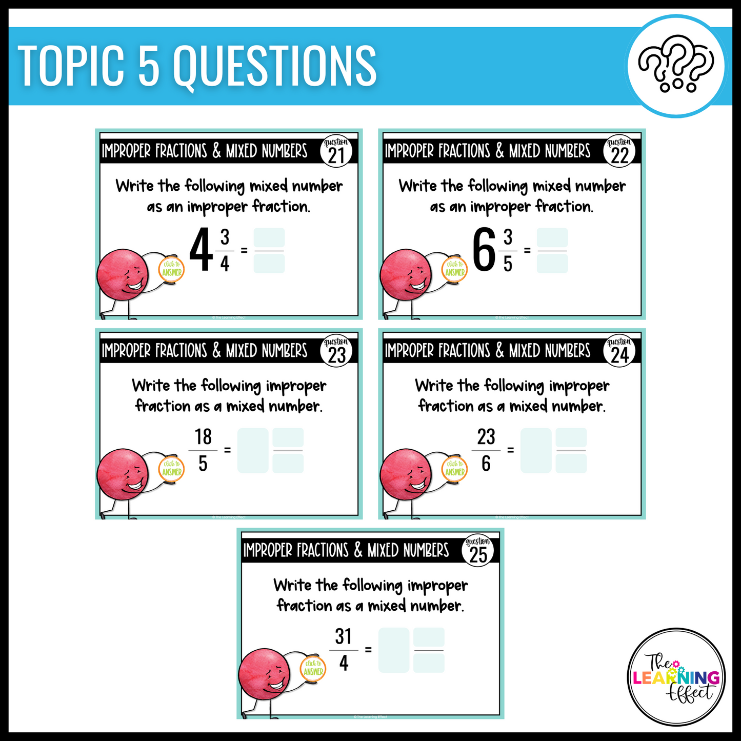 Fractions Google Slides | 4th Grade Math Digital Task Cards Activity