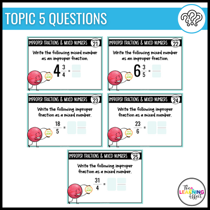 Fractions Google Slides | 4th Grade Math Digital Task Cards Activity