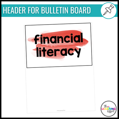 Financial Literacy Vocabulary Word Wall | Printable Cards & Digital Google Slides