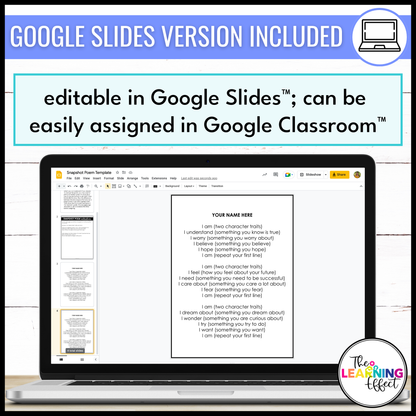 Student Snapshot Poem | All About Me Activity | End of the Year or Back to School