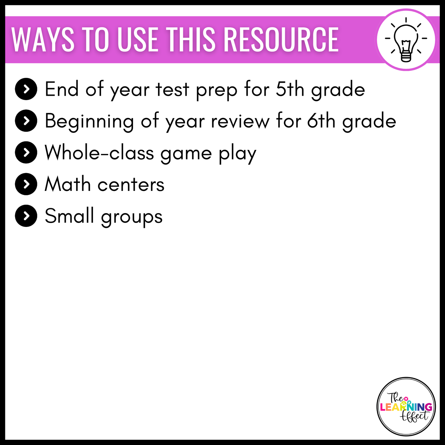 5th Grade Math Spiral Review Bingo Game | End of Year Test Prep Activity