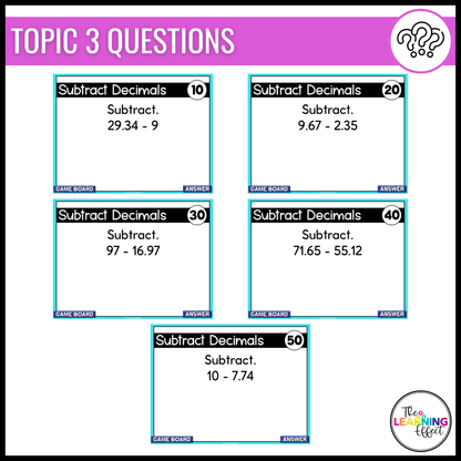 Adding and Subtracting Decimals Game Show | 5th Grade Math Test Prep Activity