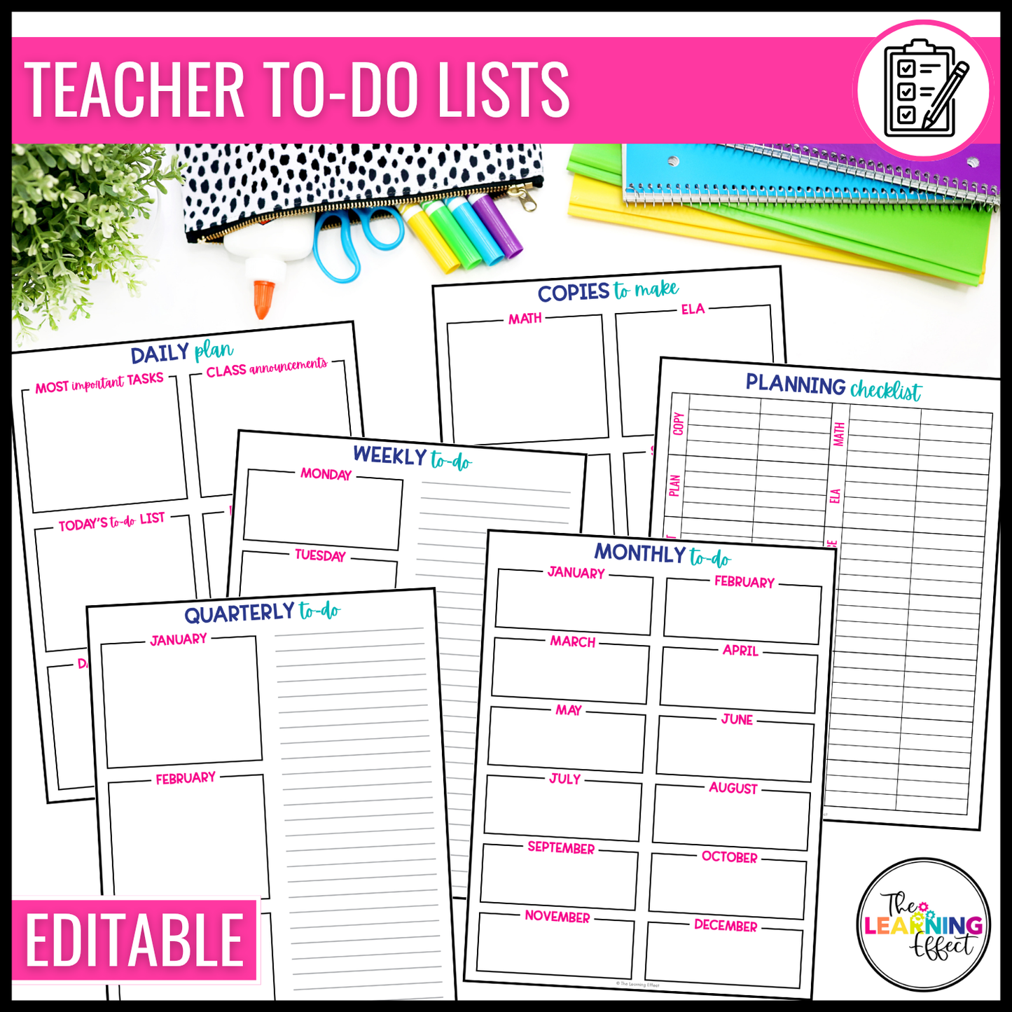 Back to School BUNDLE | Editable Forms, Printables, Checklists, and Templates