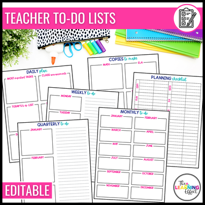 Back to School BUNDLE | Editable Forms, Printables, Checklists, and Templates